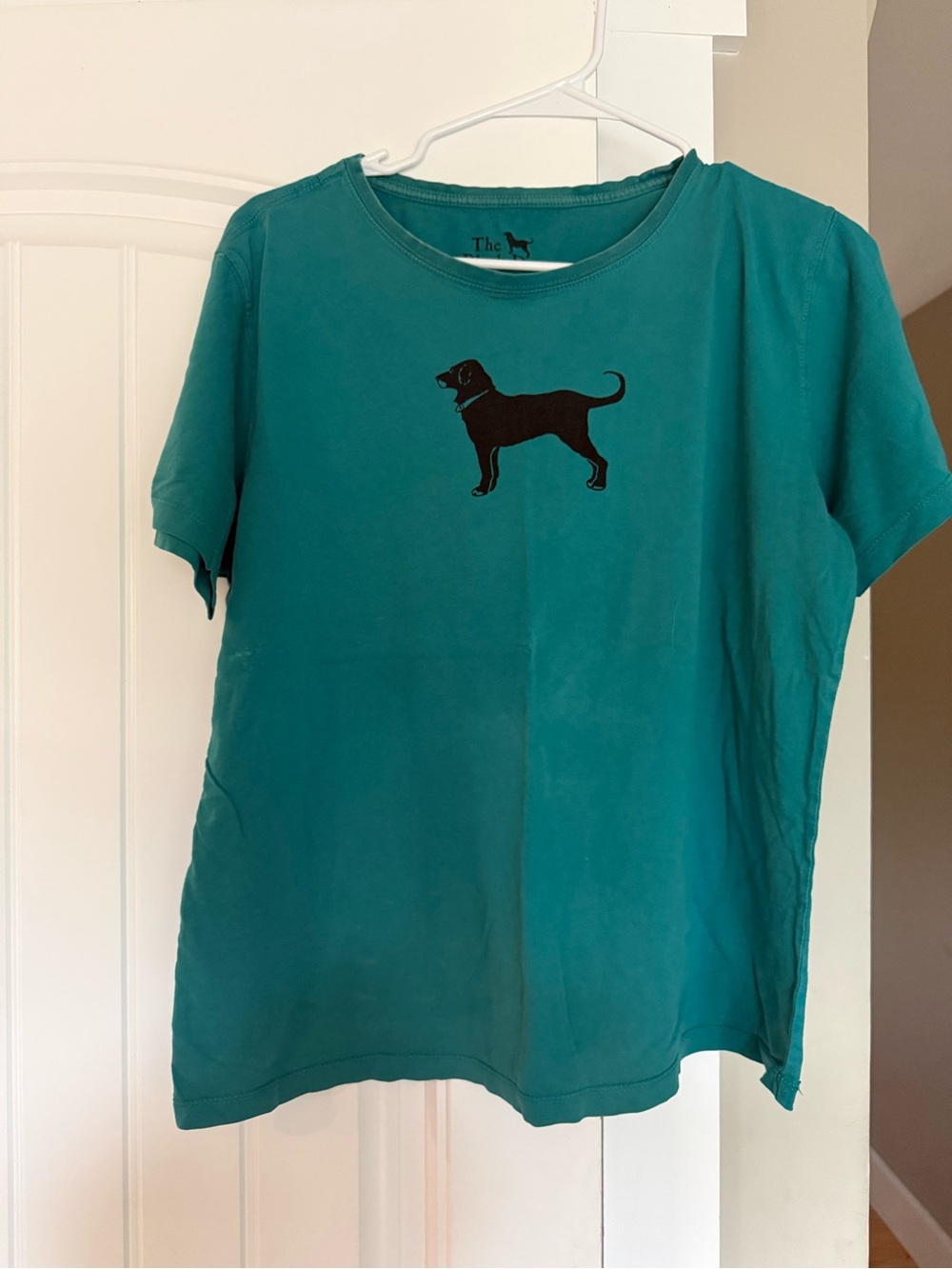 The Black Dog Teal Short Sleeve Tee with Black Dog Graphic